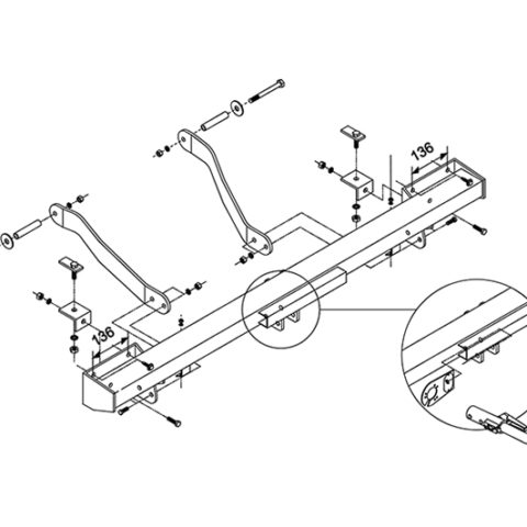 Ducato/Jumper/Boxer (2006+) 250/290- Gancio Traino Furgoni E CamperVan Vari Allestimenti Compatibile Con Portamoto Edicar