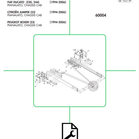 Base Con Prolunghe Gancio Traino Fiat Ducato 230/244 Dal 94-06 Vers. Chassis Cab.