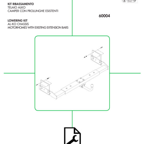 Base Gancio Traino Autotelaio Al-Ko AMC Kit Ribassamento 2 Posizioni