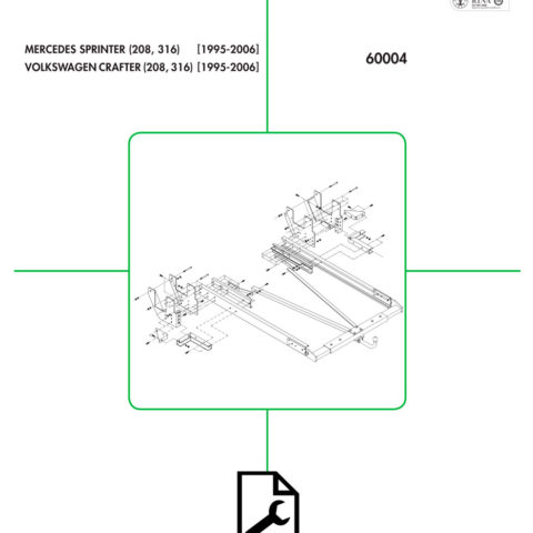 Base Con Prolunghe Gancio Traino Mercedes Sprinter, VW Crafter Ruota Singola Dal 1995 Al 2006