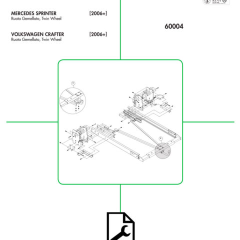 Base Con Prolunghe Gancio Traino Mercedes Sprinter, VW Crafter Ruota Gemellata Dal 2006