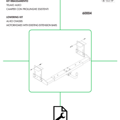 Base Gancio Traino Autotelaio Al-Ko AMC Kit Ribassamento 5 Posizioni