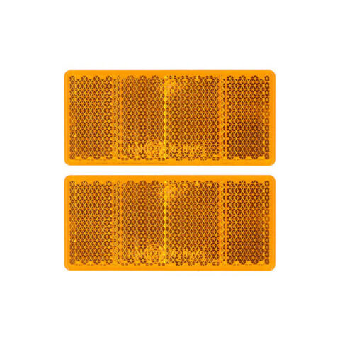 Catadiottro Rettangolare Adesivo Arancio Mm. 90×40