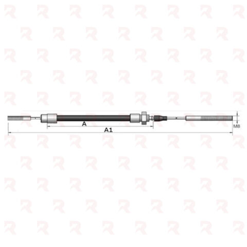 OMC CAVO FRENO A MANO Mm. 1570/1845