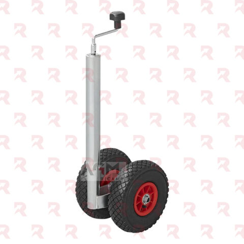 RUOTINO TELESCOPICO DOPPIO – TUBO Ø Mm. 48 – H Mm. 660/870 – RUOTA PNEUM.  Mm. 260X85