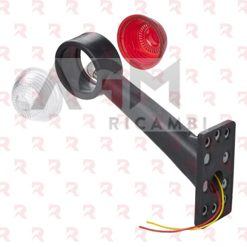 FANALE INGOMBRO LATERALE OBLIQUO BIANCO/ROSSO