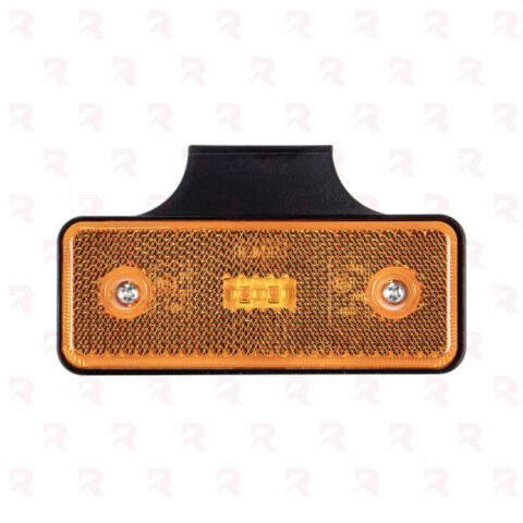 FANALE INGOMBRO LATERALE CON CATADIOTTRO ARANCIO 12/24V (CAVO 2×0,50 – CM. 15)