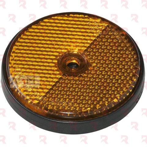 CATADIOTTRO ARANCIO TONDO Ø MM. 60 CON FORO Ø MM. 5